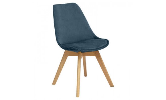 Chaise baya velour jaune