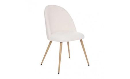 Chaise Slano bouclé blanc