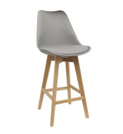 Tabouret gris pied noir