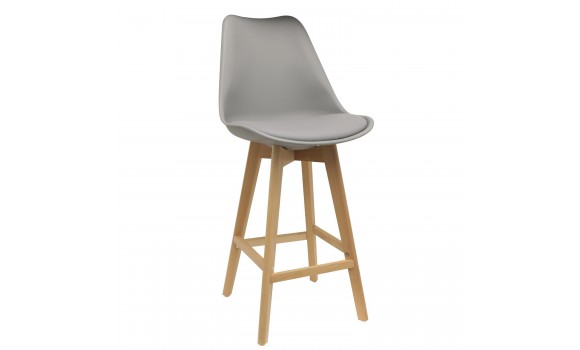 Tabouret gris pied noir