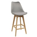 Tabouret Gris pied bois