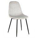 Chaise côtelé gris clair Giulia