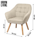 Fauteuil Oly beige
