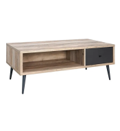 Table basse 1 tiroirs 2 niches scott