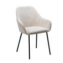 Chaise velours cotelé beige Haylee