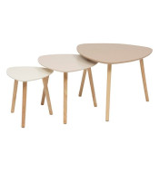 Table cafe mileo neutral x3