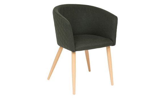 Fauteuil marlo ambre pied bois