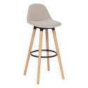 Tabouret de bar Maxon tissu Beige