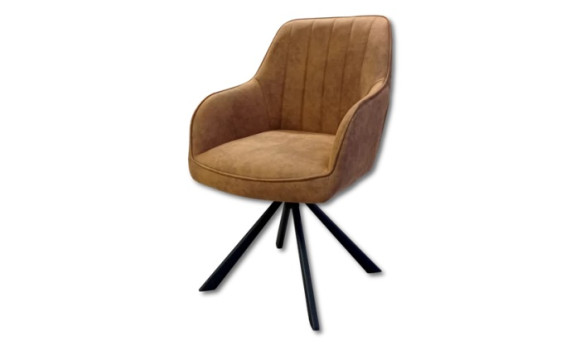 Chaise rotative marron