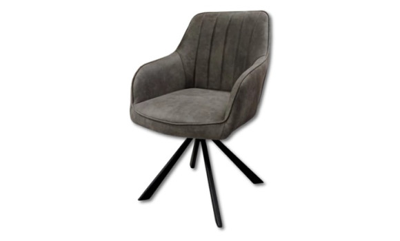 Chaise rotative cognac