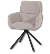 Chaise pivotante gris clair