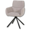 Chaise pivotante gris clair