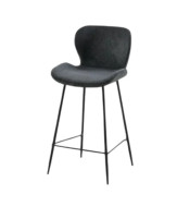 Tabouret bar tissu gris