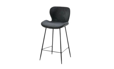 Tabouret bar tissu Gris