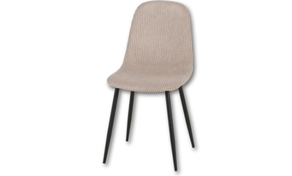 Chaise cotelé beige