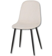 Chaise cotelé beige