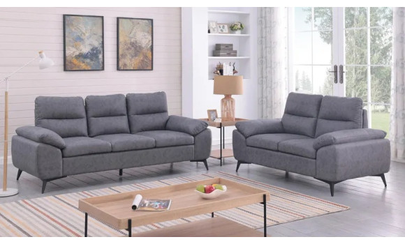 Canapé 2 places soan gris clair