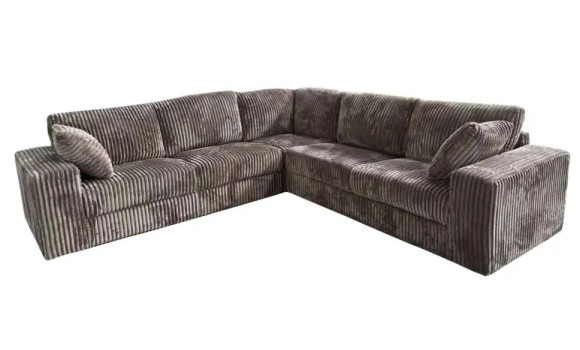 Canapé angle velours cotelé adam