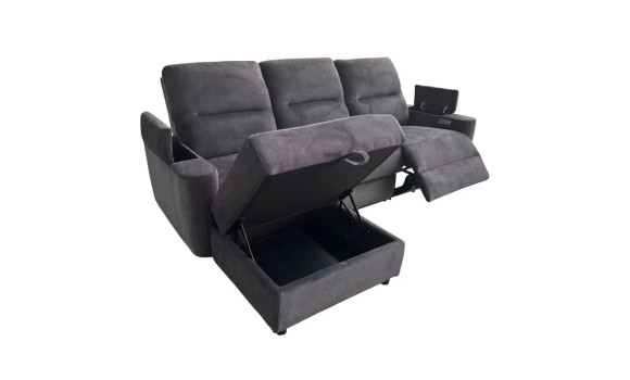 Canapé angle gauche gabin relax électrique