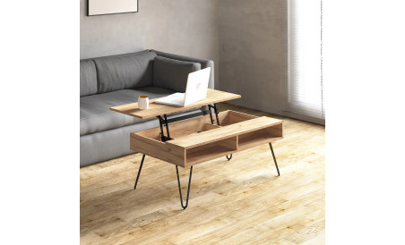 Table basse 2 niches et plateau relevable Altura