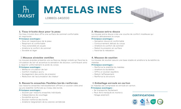 Matelas ines takasit