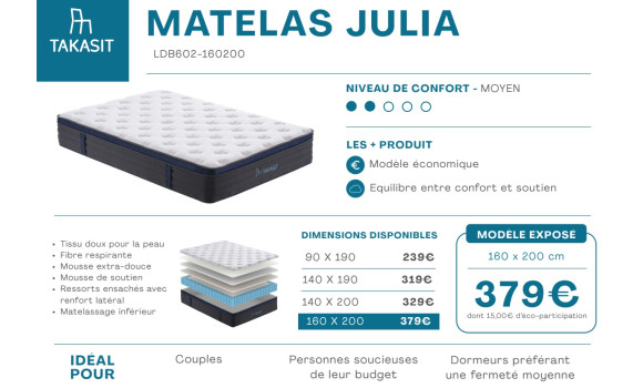 Matelas julia takasit